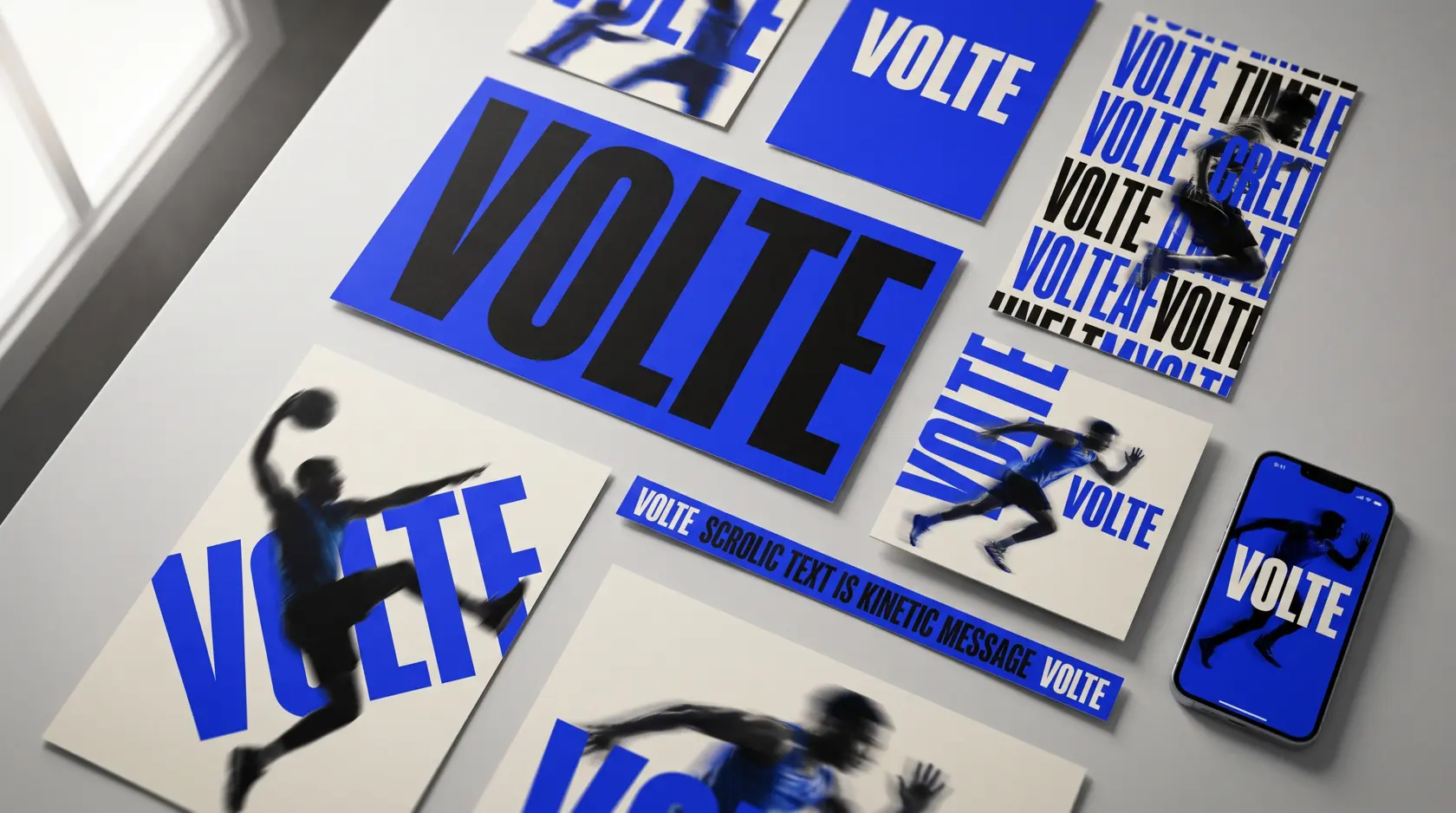 Une marque fictive déclinée sur six formats, charte tenue